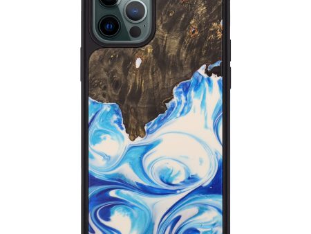 iPhone 12 Pro Max Wood+Resin Phone Case - Gord (Light Blue, 594133) on Sale