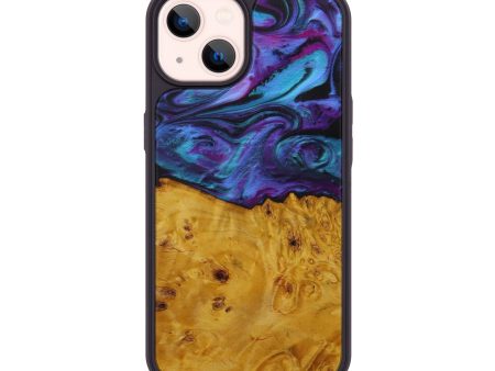 iPhone 14 Wood+Resin Phone Case - Anthe (Purple, 592551) Hot on Sale