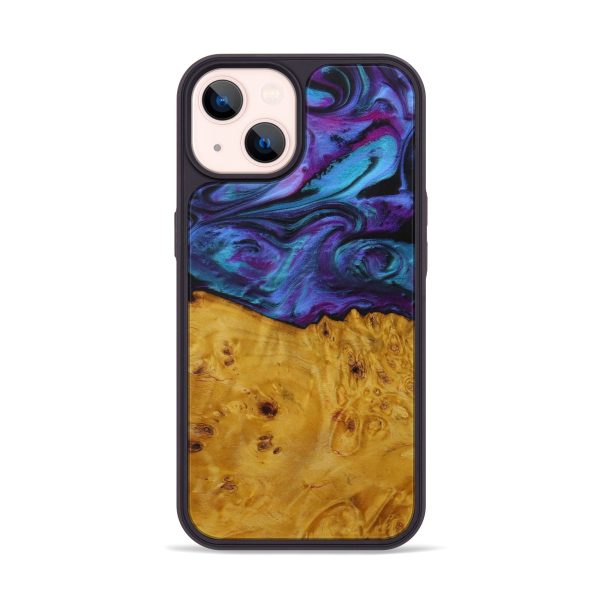 iPhone 14 Wood+Resin Phone Case - Anthe (Purple, 592551) Hot on Sale