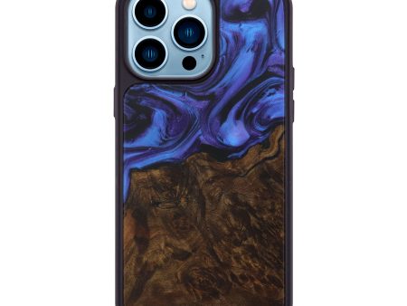 iPhone 14 Pro Max Wood+Resin Phone Case - Sayed (Purple, 587597) Hot on Sale