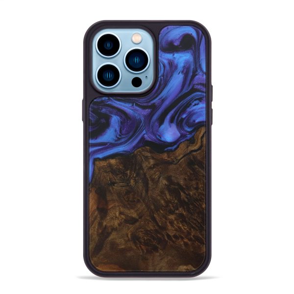 iPhone 14 Pro Max Wood+Resin Phone Case - Sayed (Purple, 587597) Hot on Sale