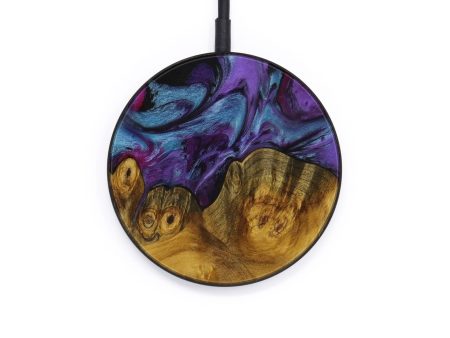 Circle Wood+Resin Wireless Charger - Ashby (Purple, 589390) For Sale