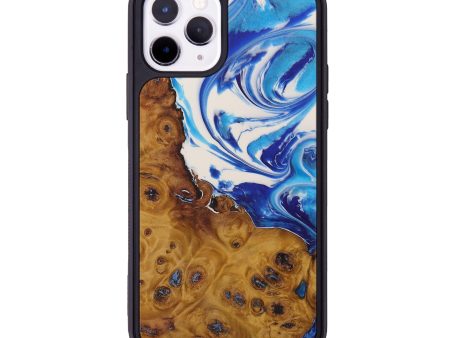 iPhone 11 Pro Wood+Resin Phone Case - Betty (Light Blue, 587071) Cheap