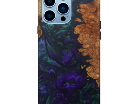 iPhone 14 Pro Max Wood+Resin Live Edge Phone Case - Azar (Purple, 587052) Cheap