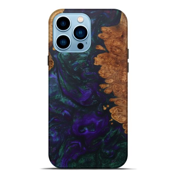 iPhone 14 Pro Max Wood+Resin Live Edge Phone Case - Azar (Purple, 587052) Cheap