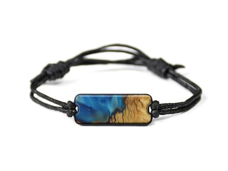 Classic Wood+Resin Bracelet - Lotte (Teal & Gold, 588429) For Cheap