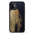 iPhone 12 Wood+Resin Phone Case - Cayden (Pure Black, 591713) For Cheap