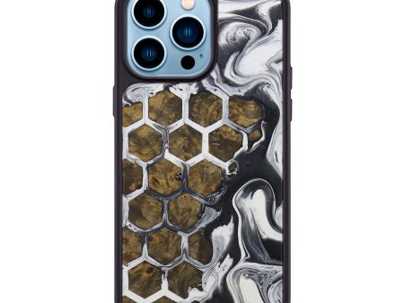 iPhone 14 Pro Max Wood+Resin Phone Case - Yamilex (Pattern, 595077) For Discount