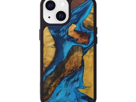 iPhone 13 Wood+Resin Phone Case - Pasquale (Mosaic, 592209) For Sale