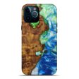 iPhone 12 Pro Max Wood+Resin Live Edge Phone Case - Alicea (Light Blue, 593339) Fashion