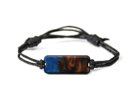 Classic Wood+Resin Bracelet - Adelice (Teal & Gold, 590803) Online