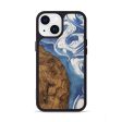 iPhone 13 Wood+Resin Phone Case - Dasie (Light Blue, 592380) For Discount