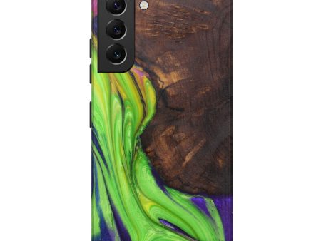 Galaxy S22 Plus Wood+Resin Live Edge Phone Case - Clary (Dark Green, 594876) Discount