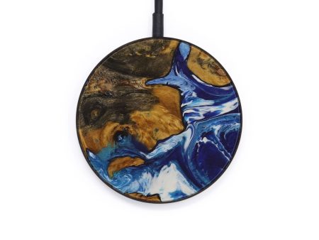 Circle Wood+Resin Wireless Charger - Shane (Dark Blue, 588204) Supply