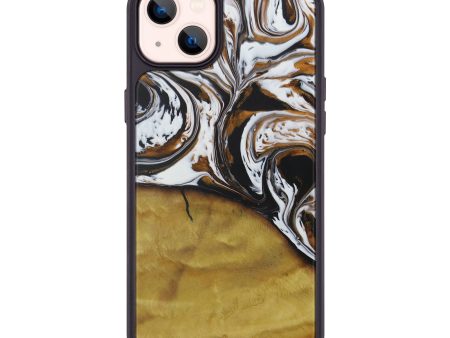 iPhone 14 Plus Wood+Resin Phone Case - Chuck (Black & White, 592659) Online Hot Sale