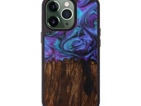 iPhone 13 Pro Wood+Resin Phone Case - Erle (Purple, 592573) Sale