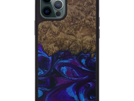 iPhone 12 Pro Max Wood+Resin Phone Case - Pris (Purple, 587648) Fashion