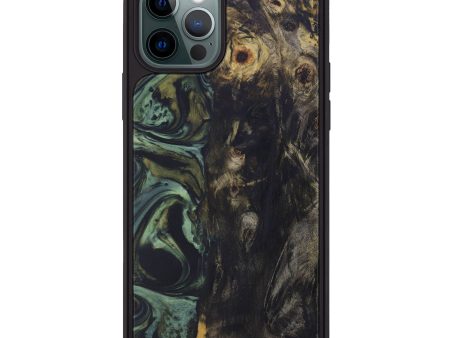 iPhone 12 Pro Wood+Resin Phone Case - Stefanie (Dark Green, 590612) Discount