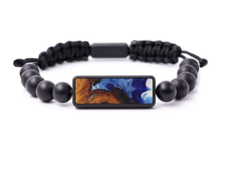 Bead Wood+Resin Bracelet - Clio (Dark Blue, 593179) For Discount