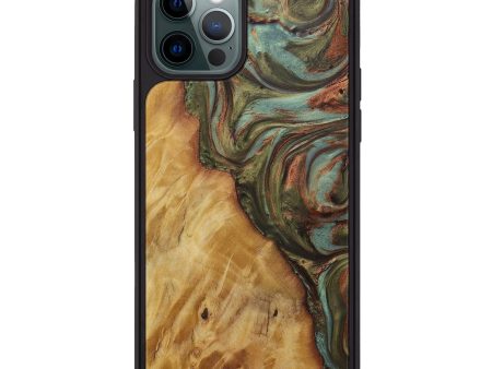 iPhone 12 Pro Wood+Resin Phone Case - Juluis (Dark Green, 588988) For Discount