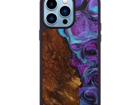 iPhone 14 Pro Max Wood+Resin Phone Case - Sanjay (Purple, 590348) Online Sale