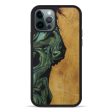 iPhone 12 Pro Wood+Resin Phone Case - Larysa (Dark Green, 590941) on Sale