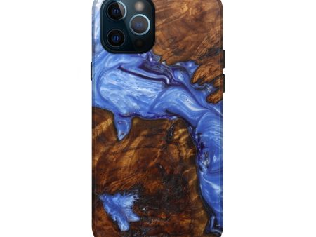 iPhone 12 Pro Wood+Resin Live Edge Phone Case - Alka (Light Blue, 591759) Supply