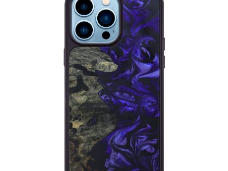 iPhone 14 Pro Max Wood+Resin Phone Case - Wilkin (Purple, 592531) Discount