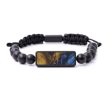 Bead Wood+Resin Bracelet - Danika (Dark Blue, 588315) For Sale