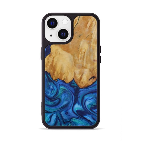 iPhone 13 Wood+Resin Phone Case - Noelani (Light Blue, 589611) Online