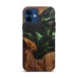 iPhone 12 Wood+Resin Live Edge Phone Case - Gilligan (Dark Green, 594188) Fashion