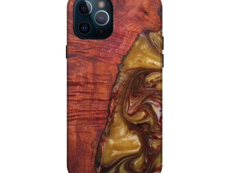 iPhone 12 Pro Wood+Resin Live Edge Phone Case - Lingyan (Dark Red, 588692) Hot on Sale