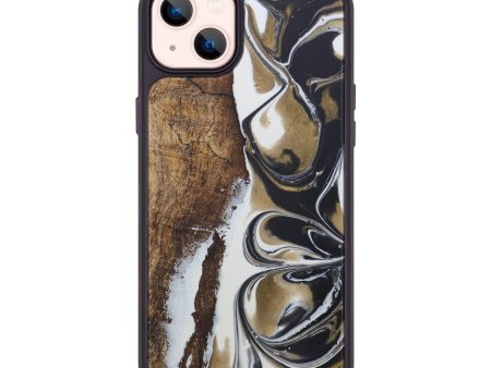 iPhone 14 Plus Wood+Resin Phone Case - Jaquan (Black & White, 594041) Online