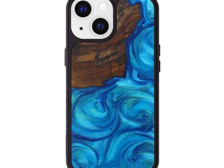 iPhone 13 Wood+Resin Phone Case - Alex (Light Blue, 591637) Discount