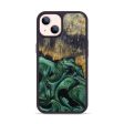 iPhone 14 Wood+Resin Phone Case - Anetta (Dark Green, 593625) Cheap