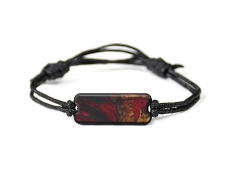 Classic Wood+Resin Bracelet - Wilhelmina (Dark Red, 589685) For Sale