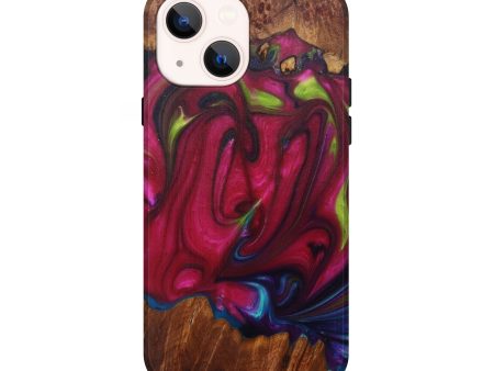 iPhone 13 Wood+Resin Live Edge Phone Case - Andrea (Purple, 591424) Fashion