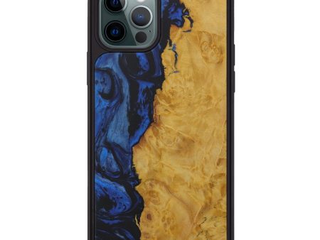 iPhone 12 Pro Wood+Resin Phone Case - Joe (Dark Blue, 587504) Sale