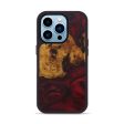 iPhone 14 Pro Wood+Resin Phone Case - Yvon (Dark Red, 587176) Fashion