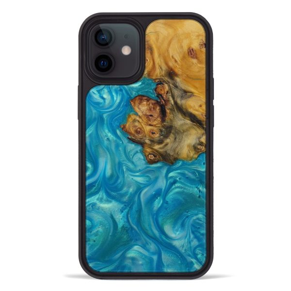 iPhone 12 Wood+Resin Phone Case - Rigby (Light Blue, 594105) Online