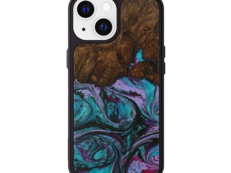 iPhone 13 Wood+Resin Phone Case - Nathaniel (Purple, 591220) Fashion