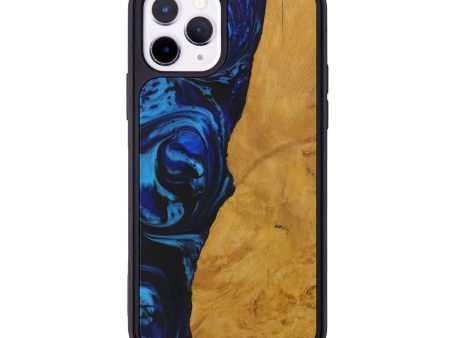 iPhone 11 Pro Wood+Resin Phone Case - Jesus (Dark Blue, 593122) Supply