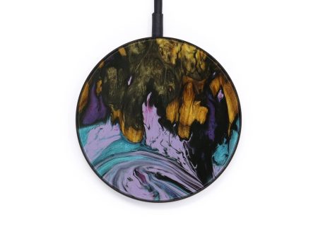 Circle Wood+Resin Wireless Charger - Ceylon (Purple, 593688) Hot on Sale