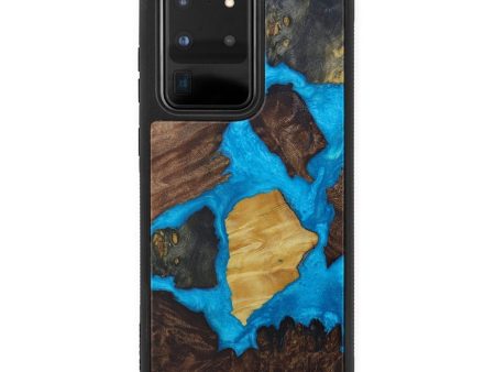 Galaxy S20 Ultra Wood+Resin Phone Case - Hamp (Mosaic, 593391) Online Sale