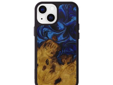 iPhone 13 mini Wood+Resin Phone Case - Gerben (Dark Blue, 588333) Online Sale