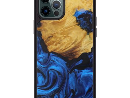 iPhone 12 Pro Max Wood+Resin Phone Case - Nike (Dark Blue, 593098) For Sale