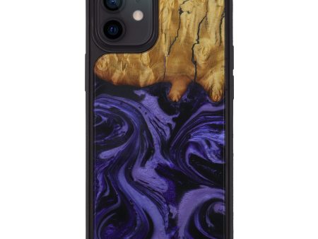 iPhone 12 Wood+Resin Phone Case - Marvin (Purple, 587662) Discount