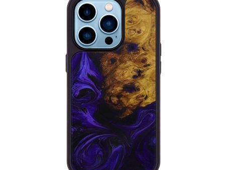 iPhone 14 Pro Wood+Resin Phone Case - Suzette (Purple, 590321) Sale