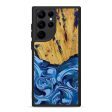 Galaxy S22 Ultra Wood+Resin Phone Case - Selma (Dark Blue, 593287) Online Hot Sale