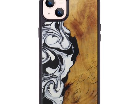 iPhone 14 Plus Wood+Resin Phone Case - Nolan (Black & White, 591329) Online